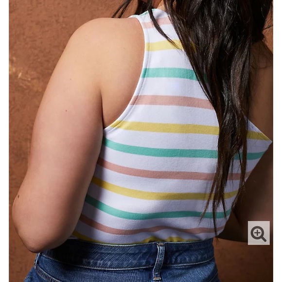 Torrid stripe one shoulder tank top 4X - Picture 4 of 4
